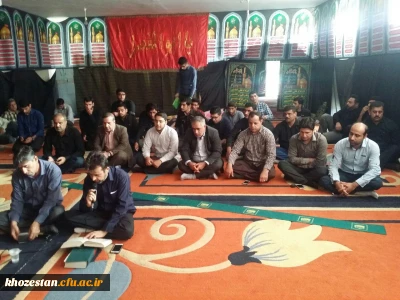 مراسم عزاداری و قرائت زیارت عاشورا در حسینیه پردیس رسول اکرم(ص) برگزار گردید