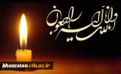 ما زبالاییم و بالا می روییم

اناالله واناالیه راجعون
با کمال تأثر و تأسف با خبر شدیم پدر گرامی  جناب آقای شجاع الدین کلانتر رشیدی از همکاران پردیس حضرت رسول اکرم (ص)اهواز،دعوت حق را لبیک گفته و به دیار باقی شتافتند.