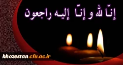 اناالله واناالیه راجعون
با کمال تأثر و تأسف با خبر شدیم برادر گرامی  جناب آقای سید حاچم مشعشعی از همکاران پردیس حضرت فاطمه الزهرا (س) اهواز، دعوت حق را لبیک گفته و به دیار باقی شتافتند، برای آن مرحوم مغفور طلب آمورزش الهی و برای بازماندگان صبر جمیل و اجر