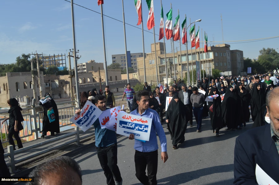 مردم انقلابی خوزستان در راهیپمایی شکوه وحدت حماسه آفریدند