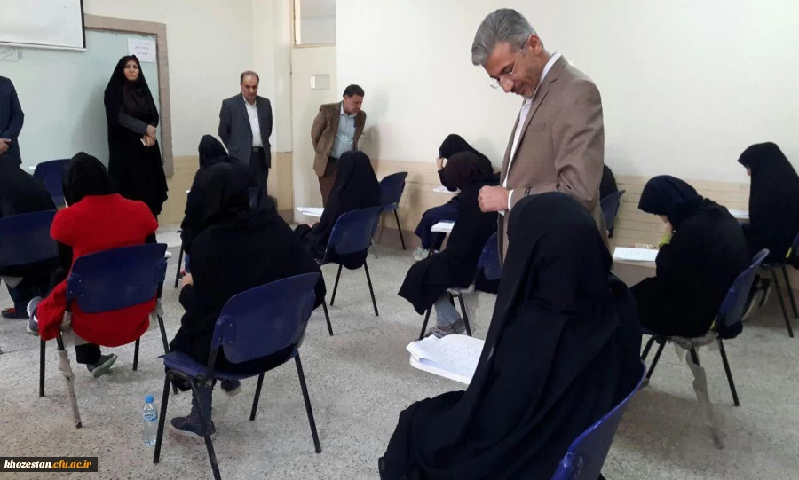 فرآیند برگزاری امتحانات پایان نیم سال 97-96 در پردیس حضرت فاطمه زهرا (ص)  و پردیس حضرت رسول اکرم (ص) استان خوزستان