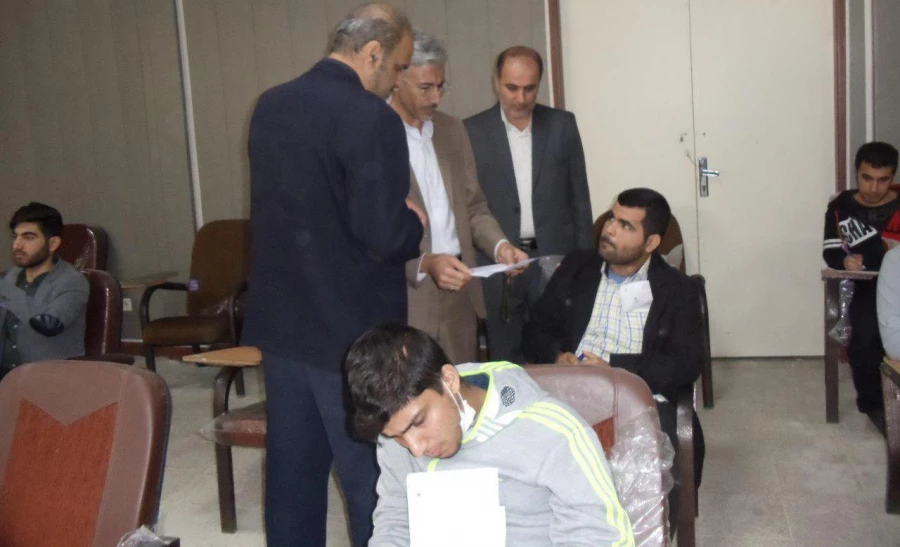 فرآیند برگزاری امتحانات پایان نیم سال 97-96 در پردیس حضرت فاطمه زهرا (ص)  و پردیس حضرت رسول اکرم (ص) استان خوزستان