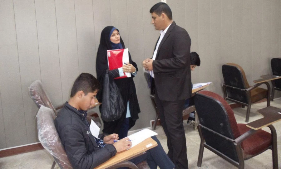 فرآیند برگزاری امتحانات پایان نیم سال 97-96 در پردیس حضرت فاطمه زهرا (ص)  و پردیس حضرت رسول اکرم (ص) استان خوزستان