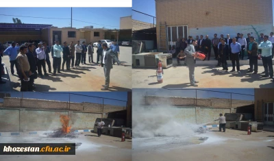 برگزاری کارگاه اطفاء حریق نگهبانان و نیروی های حراستی سراسر استان