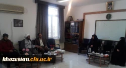 دیدار مسئول دفتر نمایندگی نهاد معظم رهبری در دانشگاه فرهنگیان با پرسنل پردیس حضرت فاطمه الزهرا(س) به مناسبت تبریک سال نو