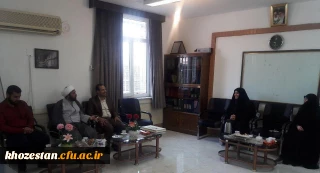 دیدار مسئول دفتر نمایندگی نهاد معظم رهبری در دانشگاه فرهنگیان با پرسنل پردیس حضرت فاطمه الزهرا(س) به مناسبت تبریک سال نو