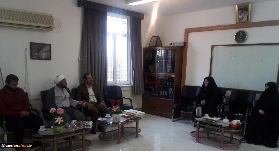 دیدار مسئول دفتر نمایندگی نهاد معظم رهبری در دانشگاه فرهنگیان با پرسنل پردیس حضرت فاطمه الزهرا(س) به مناسبت تبریک سال نو