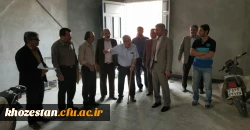 بازدید دکتر جرفی از پروژه ساخت سالن چند منظوره مرکز آموزش عالی امام جعفر صادق (ع) بهبهان