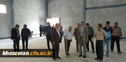 بازدید دکتر جرفی از پروژه ساخت سالن چند منظوره مرکز آموزش عالی امام جعفر صادق (ع) بهبهان