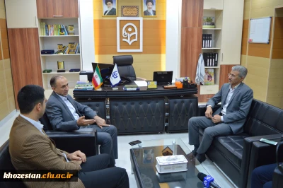 دیدار مدیر کل صدا و سیمای استان خوزستان با مدیریت امور پردیس های دانشگاه فرهنگیان استان خوزستان 
در خصوص همکاری های دوجانبه صدا و سیما با دانشگاه فرهنگیان