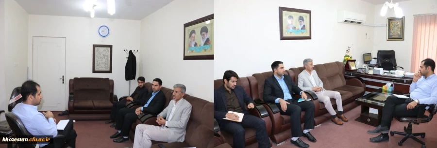 نشست مدیریت امور پردیس های دانشگاه فرهنگیان خوزستان با مدیر کل کتابخانه های عمومی استان خوزستان