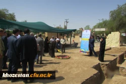 مراسم کلنگ زنی سالن چند منظوره در دانشگاه فرهنگیان حضرت خدیجه کبری (س)