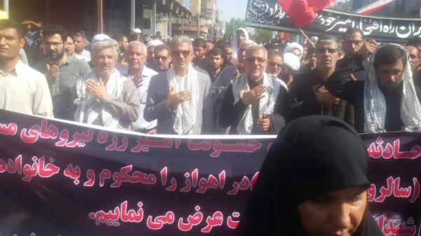 شرکت در مراسم تشیع شهدای حادثه تروریستی اهواز مورخ 02/07/97