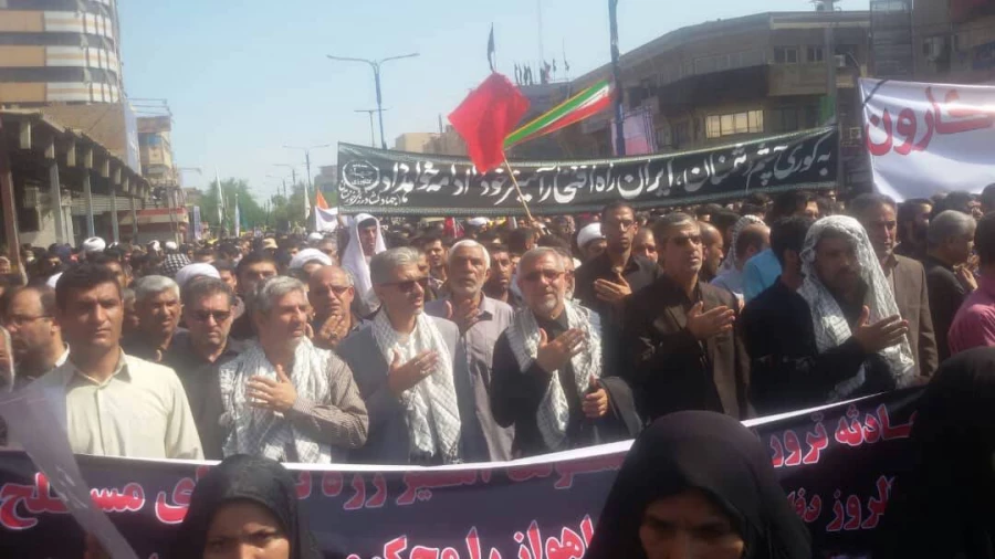 شرکت در مراسم تشیع شهدای حادثه تروریستی اهواز مورخ 02/07/97