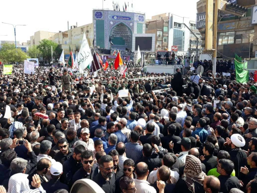 شرکت در مراسم تشیع شهدای حادثه تروریستی اهواز مورخ 02/07/97