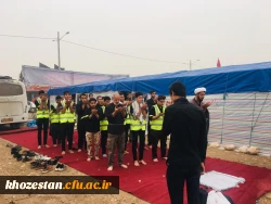 خدمت رسانی به زائران اربعین حسینی (ع) در موکب های مرزهای چذابه و شلمچه توسط دانشجومعلمان، اساتید و کارکنان دانشگاه فرهنگیان استان خوزستان