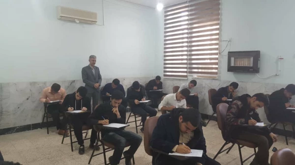 بازدید سرپرست مدیریت امور پردیس های استان،آقای دکتر جرفی وهیأت همراه از روند برگزاری امتحانات پایان ترم مرکز آموزش عالی امام جعفر صادق (ع)