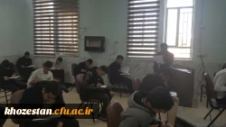 بازدید سرپرست مدیریت امور پردیس های استان،آقای دکتر جرفی وهیأت همراه از روند برگزاری امتحانات پایان ترم مرکز آموزش عالی امام جعفر صادق (ع)