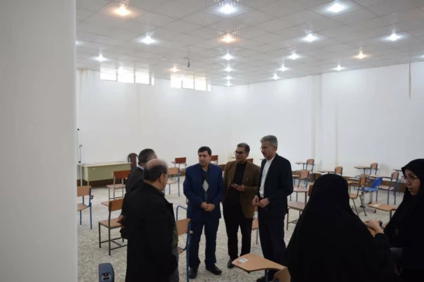 بازدیدسرپرست مدیریت امور پردیس های استان ؛آقای دکتر جرفی وهیأت همراه از حوزه امتحانی وبخش رفاهی مرکز آموزش شیخ انصاری دزفول