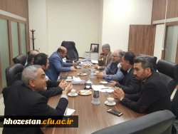 دیدار آقای دکتر جرفی سرپرست مدیریت امور پردیس های استان به همراهی آقای قربان پور معاونت توسعه منابع انسانی و امور دانشجویی مدیریت با آقای دکتر رکابدار رئیس دانشگاه آزاد آبادان :