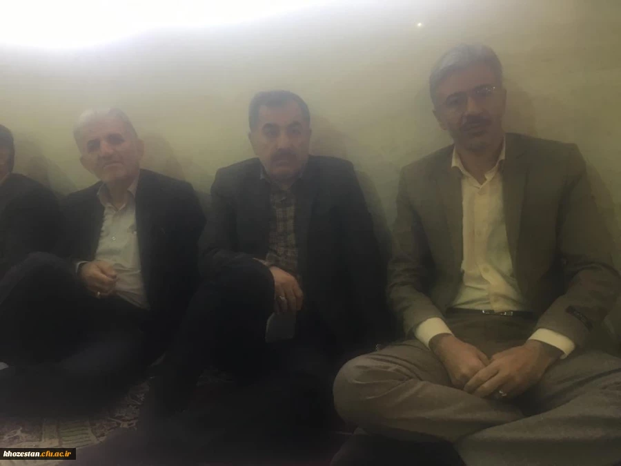 نشست اداری آقای دکتر جرفی ، سرپرست مدیریت امور پردیس های استان خوزستان به مناسبت چهلمین سالگرد پیروزی انقلاب اسلامی ایران در بیت آیت الله جزایری