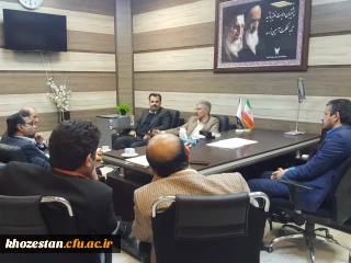 نشست آقای دکتر جرفی وهیئت همراه با آقای دکتر رکابدار ریاست محترم دانشگاه آزاد اسلامی واحد آبادان