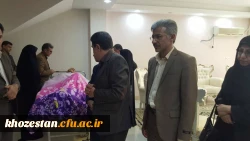 دیدار دکتر خنیفر رئیس دانشگاه فرهنگیان با خانواده قائمی معاون اسبق مرکز آموزش عالی شیخ مرتضی انصاری (دزفول)