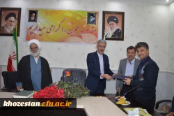 تکریم وتقدیر از بازنشستگی آقای راخدایی ( کارشناس مسئول طرح برنامه وبودجه وامور مالی مدیریت امور پردیس های استان خوزستان
