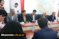 تشریف فرمایی مقام عالی دانشگاه فرهنگیان ، جناب آقای دکتر خنیفر  برای بازدید میدانی از استان خوزستان و مناطق سیل زده