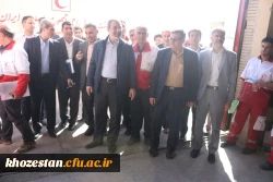 تشریف فرمایی مقام عالی دانشگاه فرهنگیان ، جناب آقای دکتر خنیفر  برای بازدید میدانی از استان خوزستان و مناطق سیل زده