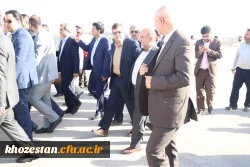 تشریف فرمایی مقام عالی دانشگاه فرهنگیان ، جناب آقای دکتر خنیفر  برای بازدید میدانی از استان خوزستان و مناطق سیل زده