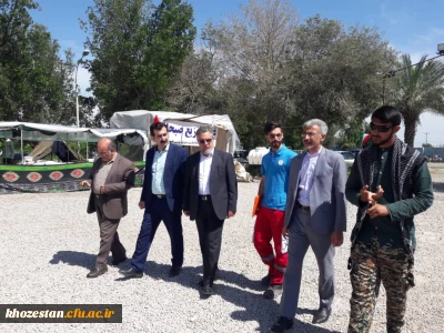 بازدید آقای دکتر کچوییان ( معاون نظارت ،ارزیابی وتضمین کیفیت دانشگاه فرهنگیان ) از سیل زدگان استان خوزستان