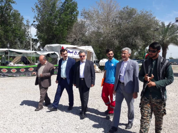 بازدید آقای دکتر کچوییان (معاون نظارت ، ارزیابی و تضمین کیفیت  دانشگاه فرهنگیان ) از سیل زدگان استان خوزستان