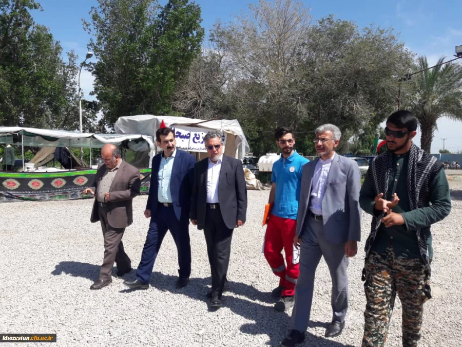 بازدید آقای دکتر کچوییان (معاون نظارت ، ارزیابی و تضمین کیفیت  دانشگاه فرهنگیان ) از سیل زدگان استان خوزستان