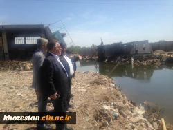 بازدید آقای دکتر کچوییان (معاون نظارت ، ارزیابی و تضمین کیفیت  دانشگاه فرهنگیان ) از سیل زدگان استان خوزستان