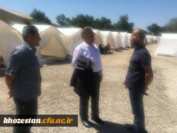 بازدید آقای دکتر کچوییان (معاون نظارت ، ارزیابی و تضمین کیفیت  دانشگاه فرهنگیان ) از سیل زدگان استان خوزستان