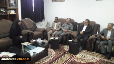 نشست جلسه آقای دکتر کچوییان ، معاون نظارت ، ارزیابی وتضمین کیفیت  با فرماندار شهرستان کارون و بازدید از مناطق سیل زده این شهرستان