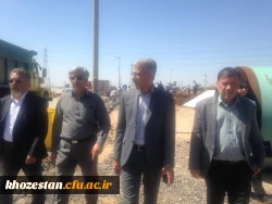 نشست جلسه آقای دکتر کچوییان (معاون نظارت ، ارزیابی و تضمین کیفیت ) با فرماندار شهرستان کارون و بازدید از مناطق سیل زده این شهرستان