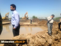 نشست جلسه آقای دکتر کچوییان (معاون نظارت ، ارزیابی و تضمین کیفیت ) با فرماندار شهرستان کارون و بازدید از مناطق سیل زده این شهرستان