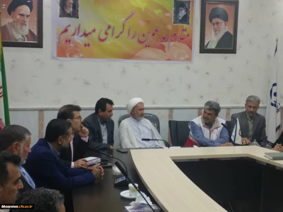برگزاری جلسه دانشگاه فرهنگیان استان خوزستان با مدیر کل هلال احمر و ستاد مرکزی کمکهای مردمی استان با حضور نماینده مردمم اهواز در مجلس شورای اسلامی