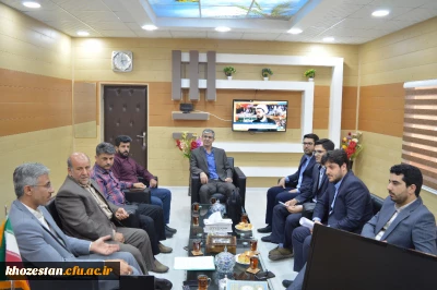 دیدار سرپرست مدیریت امور پردیس های استان خوزستان با سرپرست بانک رسالت استان ، برای انعقاد تفاهم نامه