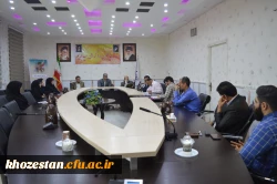 برگزاری دومین جلسه شورای اداری مدیریت امور پردیس های استان خوزستان با موضوع وظایف کارکنان نسبت به اهداف سازمانی و همچنین حقوق مدیران و کارکنان نسبت به هم