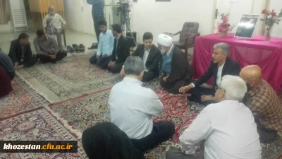 دیدار دکتر جرفی سرپرست مدیریت امور پردیس های استان خوزستان و هیأت همراه با خانواده شهید مدافع حرم (سید داود نریمیسا ) در سالروز تولد شهید
