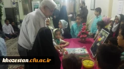 دیدار دکتر جرفی سرپرست مدیریت امور پردیس های استان خوزستان و هیأت همراه با خانواده شهید مدافع حرم (سید داود نریمیسا ) در سالروز تولد شهید