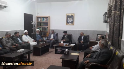 دیدار دکتر جرفی ،سرپرست مدیریت امور پردیس های استان خوزستان و هیأت همراه با آیت الله قاضی امام جمعه دزفول