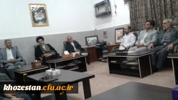 دیدار دکتر جرفی وهیأت همراه با آیت الله قاضی امام جمعه دزفول