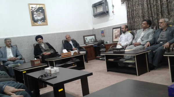 دیدار دکتر جرفی وهیأت همراه با آیت الله قاضی امام جمعه دزفول
