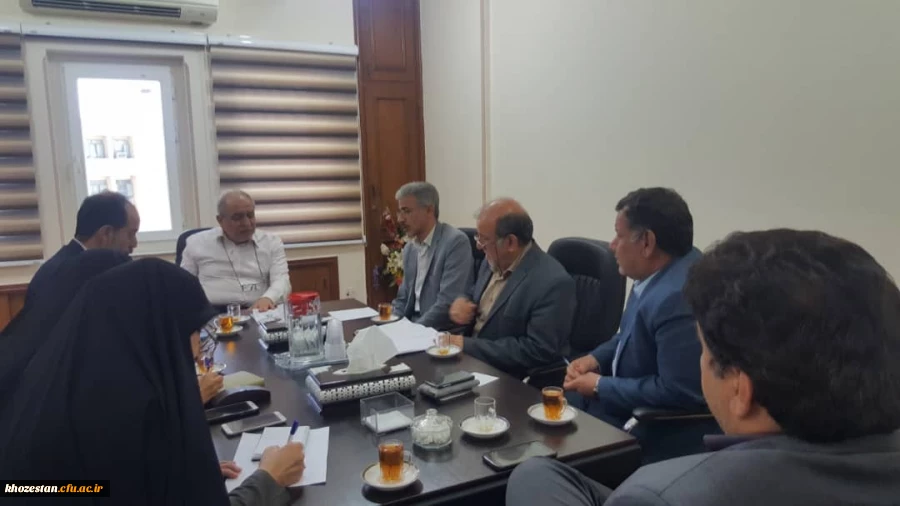 بررسی مصوبات جلسه هماهنگی مسئولین ادارات آموزش و پرورش با دانشگاه فرهنگیان استان خوزستان