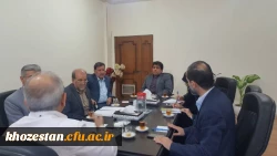 بررسی مصوبات جلسه هماهنگی مسئولین ادارات آموزش و پرورش با دانشگاه فرهنگیان استان خوزستان
