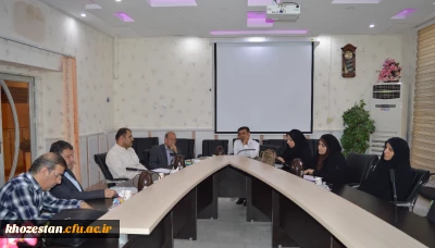 برگزاری جلسه تبادل نظر در زمینه ی برنامه های پیش رو  در مدیریت امور پردیس های استان خوزستان